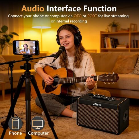 JOYO 40W Guitar Amp for Acoustic Guitar AC-40S Bundle with JOYO Studio Headphones JMH-02 in Kuwait