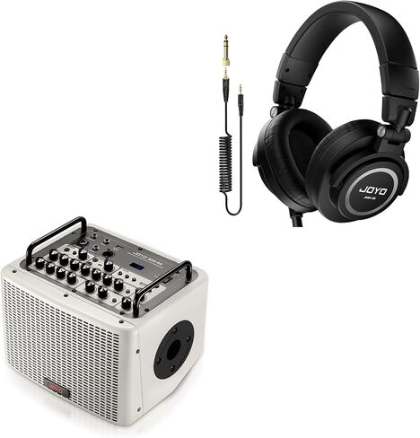 JOYO Guitar Amp 40W Multifunctional Bluetooth Combo Amplifier BSK-40 White Bundle with JOYO Studio Monitor Headphones JMH-01 in Kuwait