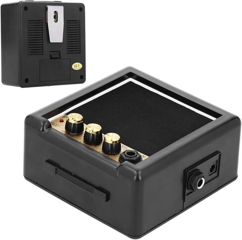 PG-3 3W Mini Portable High Performance Guitar Amplifier for Guitar Learners Black + Gold Metal 4.9 x 2.4 x 9 Inches, 1 Amplifier in Kuwait