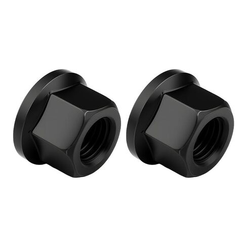 2 Pcs Flange Hex Lock Nuts, Carbon Steel Black Oxide Finish Hexagonal Nuts for Machinery Automotive Equipment -M14 in Saudi Arabia