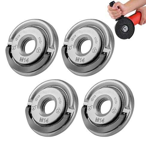 2 Pack Angle Grinding Tool Flange Nut, Angle Grinder Flange Nut, Portable Locking Plate Chuck Angle Grinder, Quick Clamping Nut in Kuwait