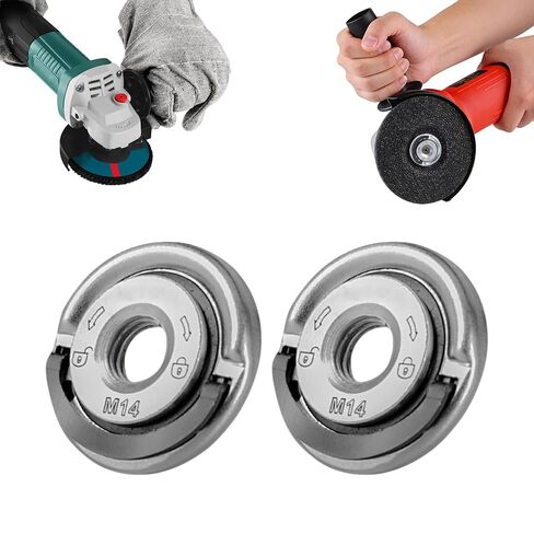 2 Pack Angle Grinding Tool Flange Nut, Angle Grinder Flange Nut, Portable Locking Plate Chuck Angle Grinder, Quick Clamping Nut in Kuwait