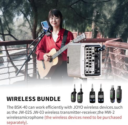 JOYO Guitar Amp (BSK-40 White) Bundle with JOYO Studio Headphones JMH-02 in Kuwait