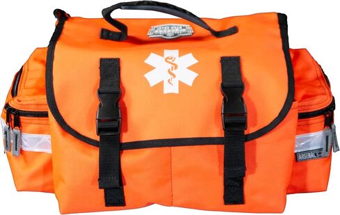 Certified Safety Mfg Class B 21 Trauma First Aid Kit Jump Bag - 347pc USA-Made OSHA Compliant Tactical First Aid Kit w/Bloodborne Pathogen, Bleed Control Equipment, & More (Bright Orange Trauma Bag) in Kuwait