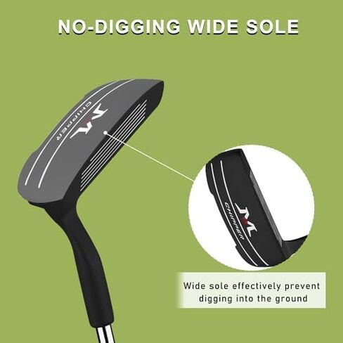 MAZEL Chipper Club Pitching Wedge-Black 45 Degree & MAZEL Midsize Golf Grips -Grey-TUBEGRIPS-M, Bundle of 4 in Kuwait