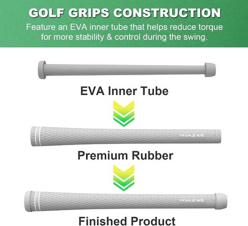 MAZEL Chipper Club Pitching Wedge-Black 45 Degree & MAZEL Midsize Golf Grips -Grey-TUBEGRIPS-M, Bundle of 4 in Kuwait