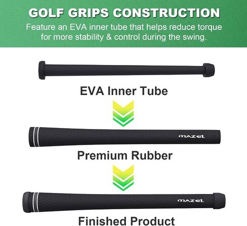 MAZEL Chipper Club Pitching Wedge-Black 45 Degree & MAZEL Midsize Golf Grips -Black-TUBEGRIPS-M, Bundle of 4 in Kuwait
