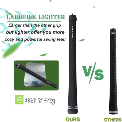 MAZEL Chipper Club Pitching Wedge-Black 45 Degree & MAZEL Midsize Golf Grips -Black-TUBEGRIPS-M, Bundle of 4 in Kuwait