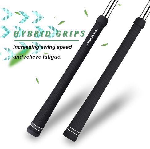 MAZEL Chipper Club Pitching Wedge-Black 45 Degree & MAZEL Midsize Golf Grips -Black-TUBEGRIPS-M, Bundle of 4 in Kuwait