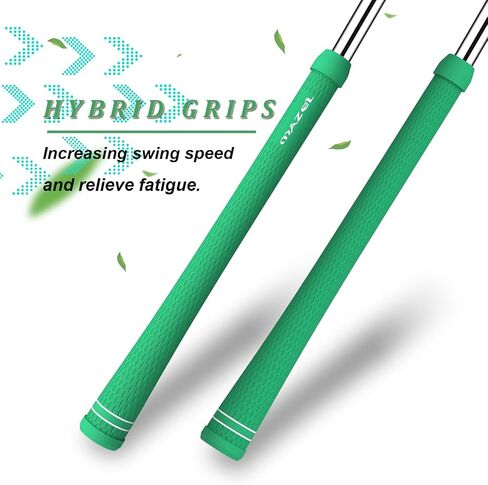 MAZEL Chipper Club Pitching Wedge-Black 45 Degree & MAZEL Midsize Golf Grips -Green-TUBEGRIPS-M, Bundle of 4 in Kuwait