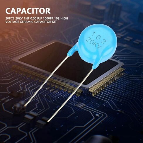 High Voltage Ceramic Capacitor 20Pcs Industrial Electrical Multilayer Monolithic Ceramic Capacitors 20KV 1nF 0.001uF 1000pF for Coupling and Filtering Electronic Accurate Instrumen in Kuwait