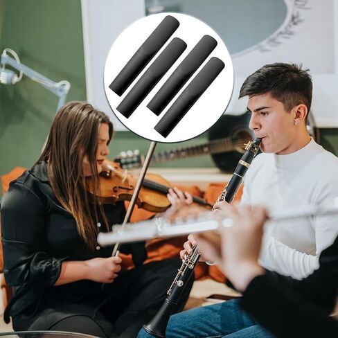 4 Pcs Plastic Clarinet Reeds Strength 2.5 - Resin Bb Clarinet Reeds, ABS Plastic Clarinet Traditional Style Reed, Durable Alternative to Cane Reeds for Beginners, Students & Music Educators in Kuwait