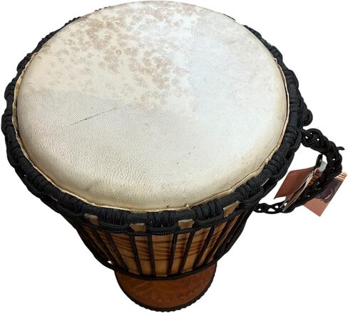 New Djembe Master Mali Style carved, 24" tall, 12" head | Handmade drum with natural materials; warm, resonant sound for beginners, performers, and percussion practice. in Kuwait