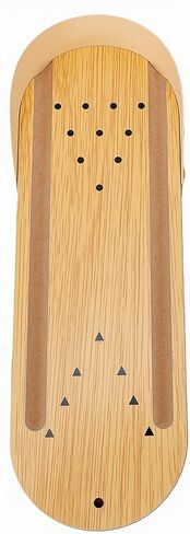 SUNGOOYUE Gifts Bowling Game Wooden Synthetic Desktop Alley with 10 Pins Ramp, Finger Stress Relief Roller for Adults Teens Break Room Mini Bowling Set, Tabletop Game Set in Kuwait
