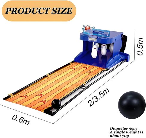 Indoor Bowling Ball Set with LED Scoreboard - Automatic Electronic Bowling Alley for Home Use, 3.5m/11ft - Ideal for Family Gatherings and Parties in Kuwait