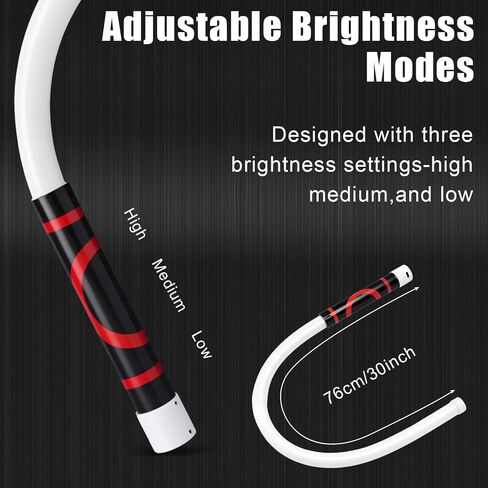 Flexible LED Light Stick 30 Inch Rechargeable Bendable Work Light ABS Flashlight Stick 3 Brightness Modes with 360° Rotate Foldable for Car Repairs, Mechanical Inspection in Tight Spaces in Kuwait