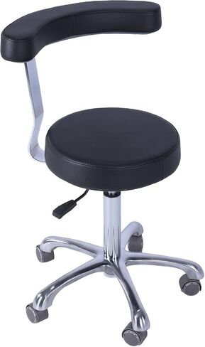 Dental Stool with Wheels and Backrest Doctor Chair Height Adjustable Rolling Chair for Dental Lab Salon Home in Kuwait