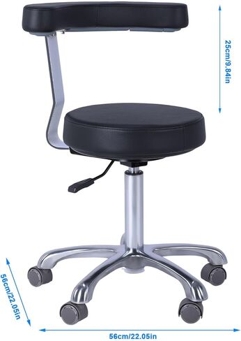 Adjustable Ergonomic Dental Stool with Back Support Doctor Chair Rolling Dentist Chair for Hygienists Assistants and Medical Professionals (01) in Kuwait