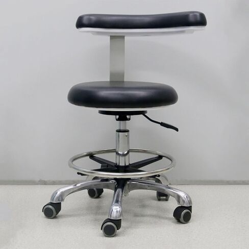 Dental Assistant Stool - 360-Degree Rotation, Adjustable Height, Design for Dental Clinics in Kuwait