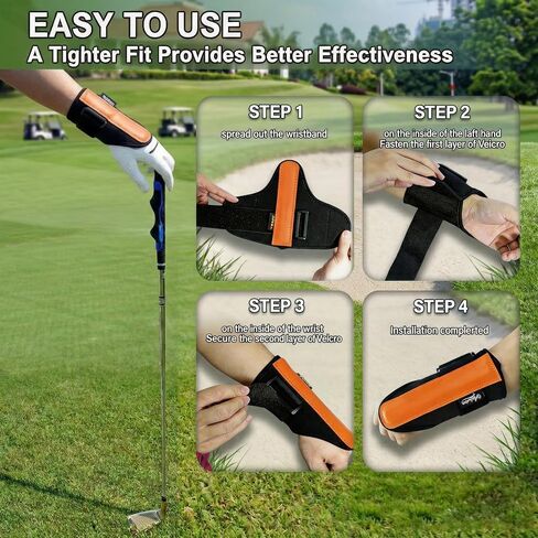 Golf Wrist Brace & Golf Swing Trainer Aid - Ambidextrous Hinge Training Support with Medical-Grade Splint, Post-Injury Recovery & Swing Correction for Men Women in Kuwait