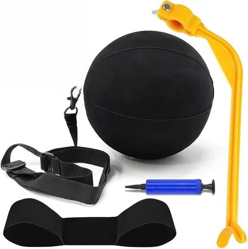 3-Piece Golf Swing Trainer Set - Arm Band, Impact Ball & Posture Aid - Boost Skills for All Levels (Black-Black-Yellow) in Kuwait