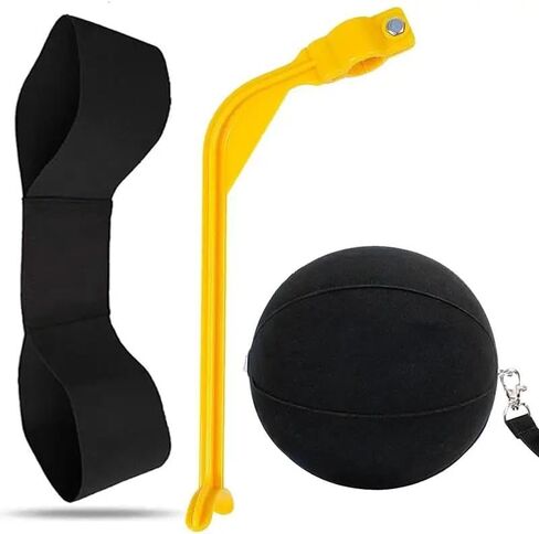 3-Piece Golf Swing Trainer Set - Arm Band, Impact Ball & Posture Aid - Boost Skills for All Levels (Black-Black-Yellow) in Kuwait