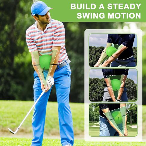The Connector Golf Training Aid, Golf Swing Trainer for Posture Correction Practice, Golf Swing Training Aid, Golf Training Aids Helps Train Proper Swing Mechanics, Arm Structure in Kuwait
