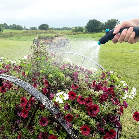 Gilmour Adjustable Button Control Hose Nozzle, Graphite Metal, Swivel Connect, Leak-Free Trigger, Ergonomic Grip, Jet-to-Rinse Spray Head in Kuwait