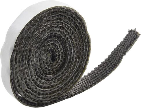 Black Flat Stove Rope 10mm x 3mm, Fiberglass Glass Seal for Oven, Furnace, Boiler, Chimney Door, Kiln, Heat Exchanger, Tadpole Bulb, 2M Length(10mm) in Kuwait