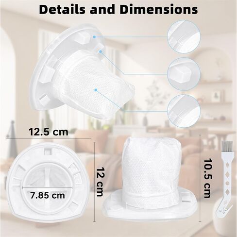Replacement Filter for Black & Decker Power Tools VF110 Dustbuster Cordless Vacuum CHV1410L,CHV9610, CHV1210, CHV1410, CHV1410B, CHV1510, BDH2000L, 4 Pack, Includes a Cleaning Brush in Kuwait