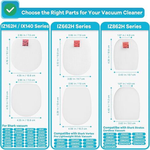 2 حزمة مرشحات رغوة IZ662H IZ682H لمكنسة Shark Vertex Pro اللاسلكية | فلتر DuoClean البديل IZ661HC، IZ662H، IZ662HC، IZ682H، IZ683H، قارنه بالجزء XFFKIZ600، قابل للغسل وإعادة الاستخدام in Kuwait