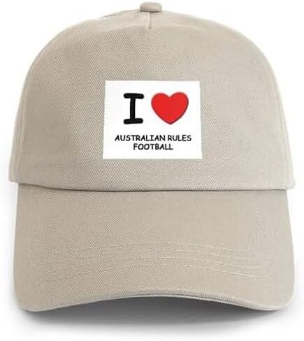 قبعة CafePress I Love ذات القواعد الأسترالية لكرة القدم، قبعة بيسبول قابلة للتعديل in Kuwait