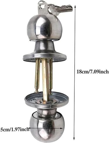 Aluminum Alloy Round Door Rotation Lock Handle Metal with Key Bedrooms Living Rooms Bathrooms 1Pcs in Kuwait