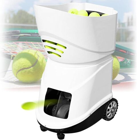 Automatic Tennis Launcher, Portable Tennis Ball Machine with Mobile APP Control(Speed, Frequency, Angle, Rotation, Etc.)/Holds 150 Balls(Does Not Contain), for Tennis Players in Kuwait