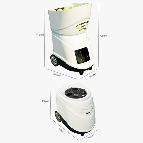 Automatic Tennis Launcher, Portable Tennis Ball Machine with Mobile APP Control(Speed, Frequency, Angle, Rotation, Etc.)/Holds 150 Balls(Does Not Contain), for Tennis Players in Kuwait