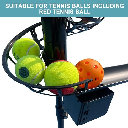 Electric Tennis Ball Tosser, Tennis Toss Machine, Adjustable Angle, Can Hold Around 30 Balls,for Multi-Ball Practice, Beginners, Coaches in Kuwait
