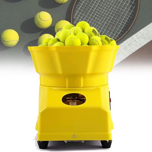 Portable Tennis Ball Launcher, Tennis Ball Machine with Wireless Remote Control, Function/Speed/Frequency/Angle/Serving Frequency: 2.0-8.0 Seconds, for Beginners, Trainers in Kuwait