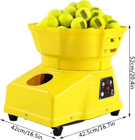 Portable Tennis Ball Launcher, Tennis Ball Machine with Wireless Remote Control, Function/Speed/Frequency/Angle/Serving Frequency: 2.0-8.0 Seconds, for Beginners, Trainers in Kuwait