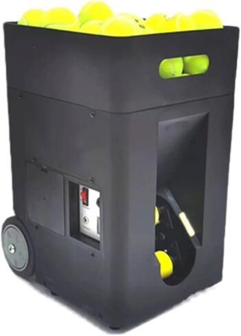 Portable Tennis Ball Machine, APP Intelligent Automatic Ball Throwing Machine with Remote Control, Adjustable Launch Angle, 50 Balls(Does Not Contain), for Training Sports in Kuwait
