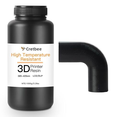 Up to 536℉(280°C) 3D Printer Resin, High Temperature resina, High Precision 3D Printing Resin for Engineering, Industrial Parts, 405nm Photopolymer Resin for DLP/LCD Black, 1000g in Kuwait