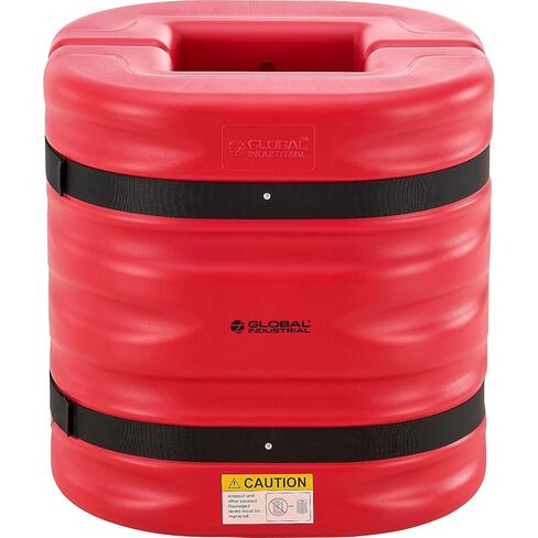 Global Industrial Column Protector, 10" x 10" Opening, 24"W x 24"L x 24" H, Red, for Square or Round Columns, High-Density Polyethylene, Interlocking Halves in Kuwait