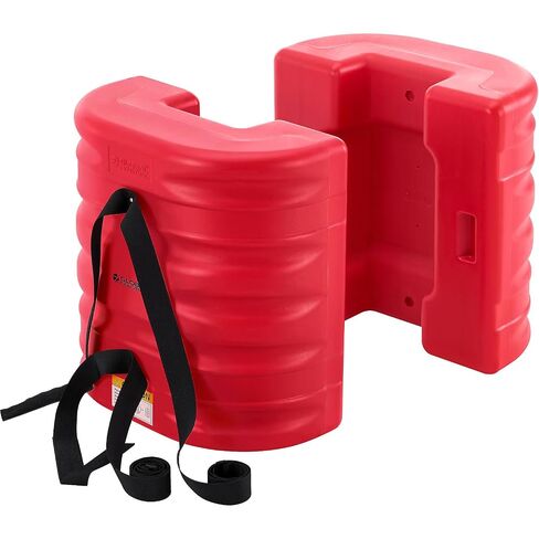 Global Industrial Column Protector, 10" x 10" Opening, 24"W x 24"L x 24" H, Red, for Square or Round Columns, High-Density Polyethylene, Interlocking Halves in Kuwait