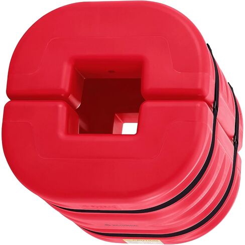 Global Industrial Column Protector, 10" x 10" Opening, 24"W x 24"L x 24" H, Red, for Square or Round Columns, High-Density Polyethylene, Interlocking Halves in Kuwait
