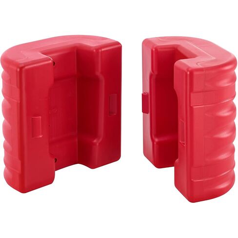 Global Industrial Column Protector, 10" x 10" Opening, 24"W x 24"L x 24" H, Red, for Square or Round Columns, High-Density Polyethylene, Interlocking Halves in Kuwait