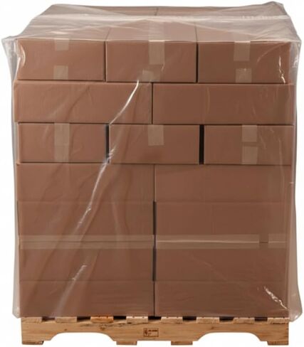 لفة غطاء منصة نقالة شفافة، 2 مل من البولي إيثيلين، 51 × 49 × 73 بوصة، 55 غطاء لكل لفة، جوانب معززة in Kuwait