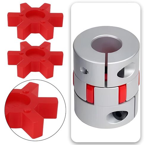The Lord of the Tools 2pcs L110 Urethane Jaw Coupling Insert Spider Center Insert Compatible with Lovejoy Style L-Jaw Couplings Red (83x45x18mm) in Kuwait