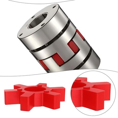 The Lord of the Tools 2pcs L110 Urethane Jaw Coupling Insert Spider Center Insert Compatible with Lovejoy Style L-Jaw Couplings Red (83x45x18mm) in Kuwait