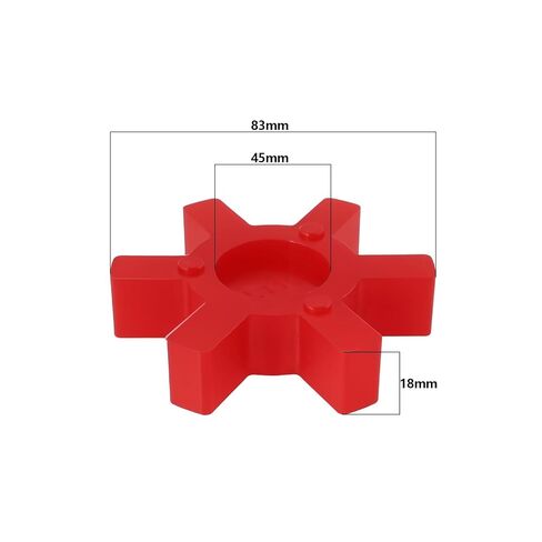The Lord of the Tools 2pcs L110 Urethane Jaw Coupling Insert Spider Center Insert Compatible with Lovejoy Style L-Jaw Couplings Red (83x45x18mm) in Kuwait