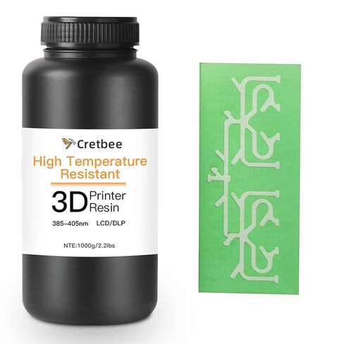 Up to 536℉(280°C) 3D Printer Resin, High Temperature resina, High Precision 3D Printing Resin for Engineering, Industrial Parts, 405nm Photopolymer Resin for DLP/LCD Black, 1000g in Kuwait