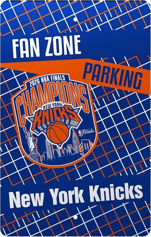 FANMATS NBA - New York Knicks NBA Finals Champions Flat Parking Sign | Team Color | 18"x11.5" | Metal in Kuwait